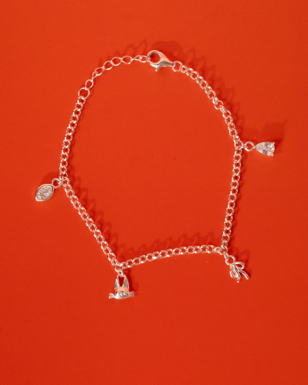 Rolo Charm Bracelet - Sterling Silver