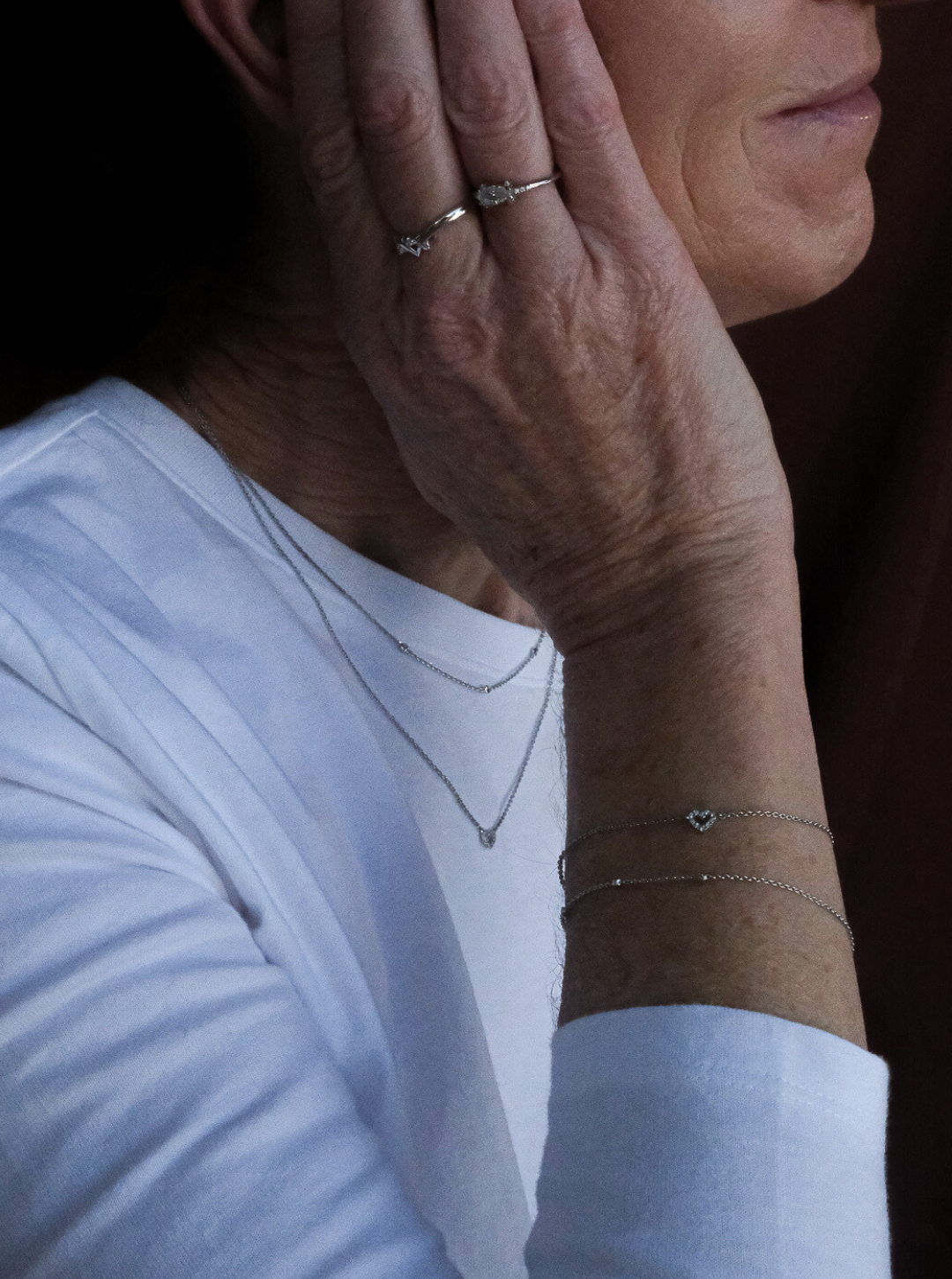 Yuri White Trio Bracelet