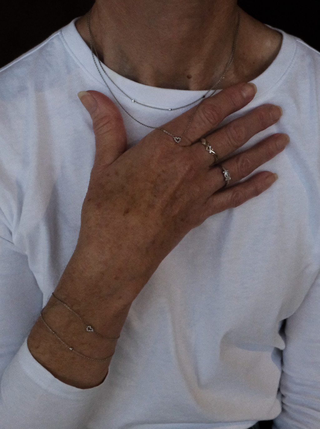 Yuri White Trio Bracelet