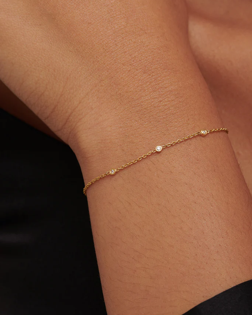 Yuri Solid Trio Bracelet Golden